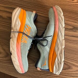 July 4 sale - Hoka Bondi 7      Haze Blue & Orange